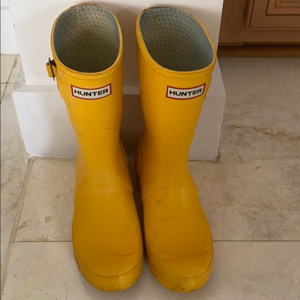 Hunter Yellow Women's Rain Boots